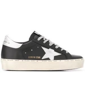 Golden Goose Hi Star- Black/Silver